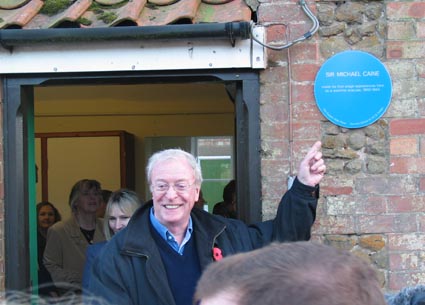 michael caine and plaque